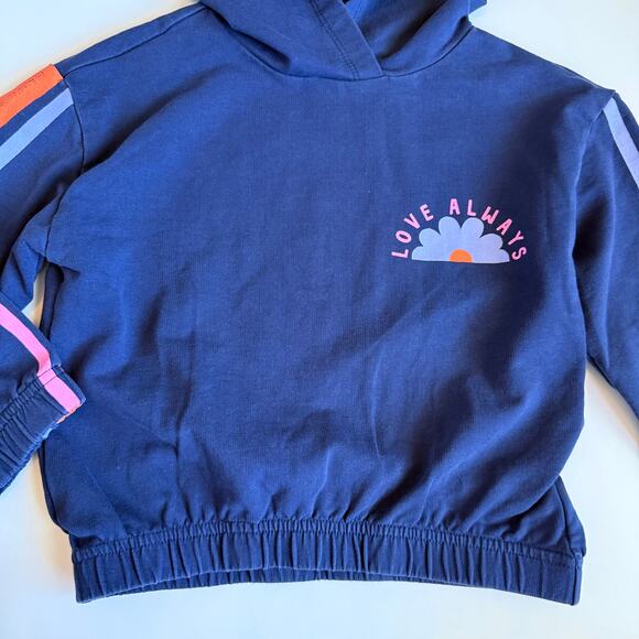 Hanna Andersson Navy Blue Love Always Hooded Top 100 cm US 4 - Picture 3 of 11